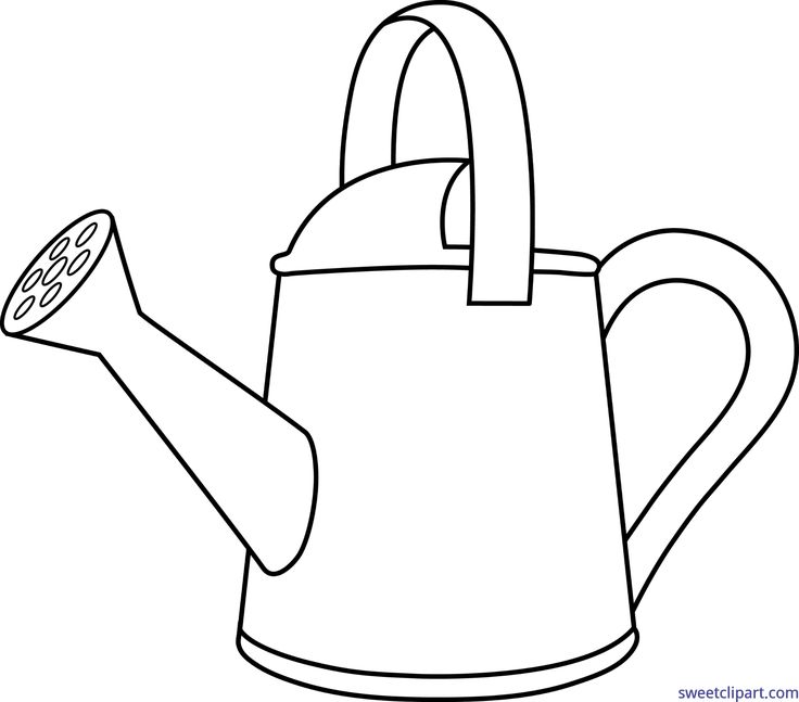 Sweet clip art garden watering can lineart clip art free clip art coloring pages clip art