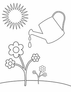 Watering can coloring pages eas coloring pages watering can watering