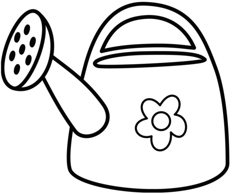 Watering can coloring page free printable coloring pages