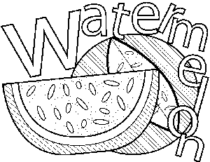 Watermelon coloring page