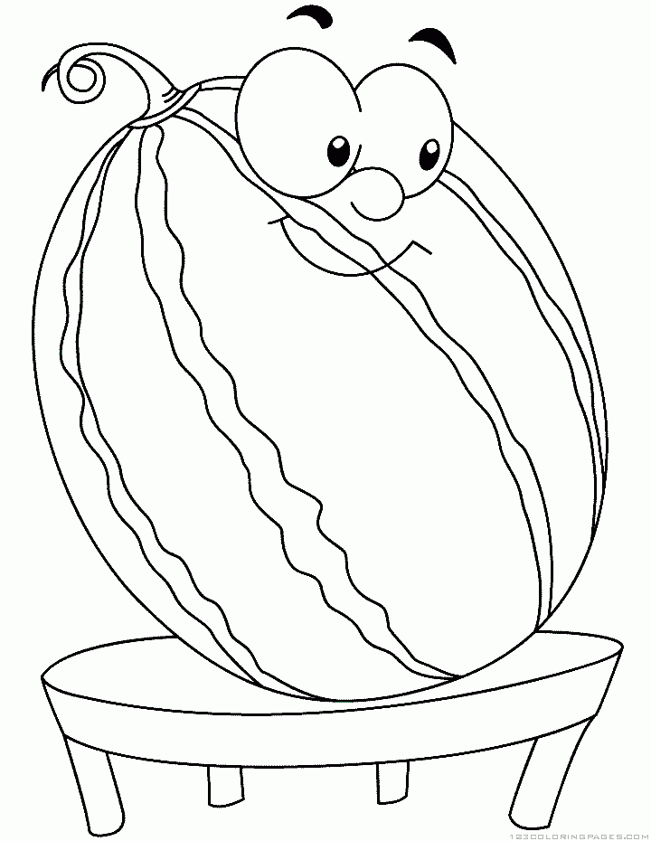 Watermelon coloring pages