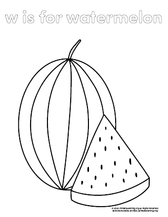 Watermelon coloring page