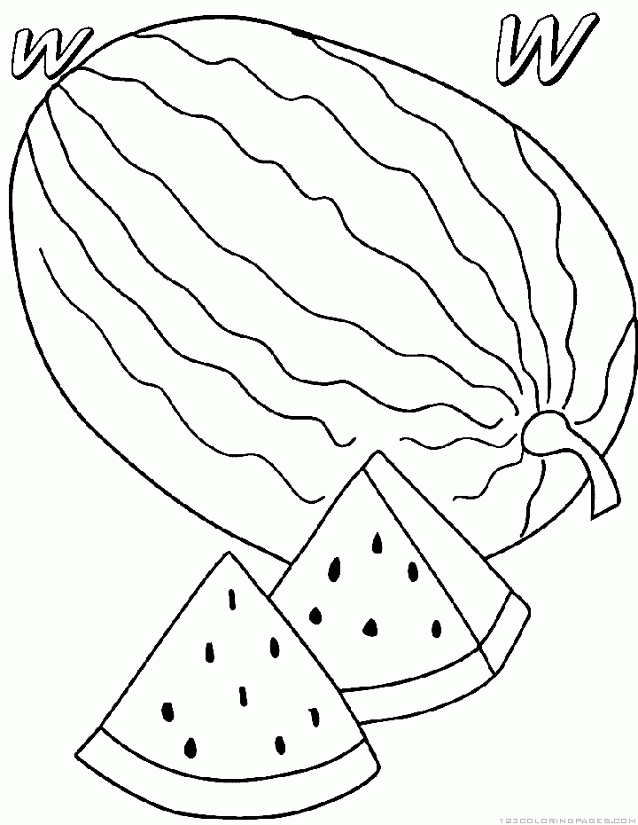 Watermelon coloring pages