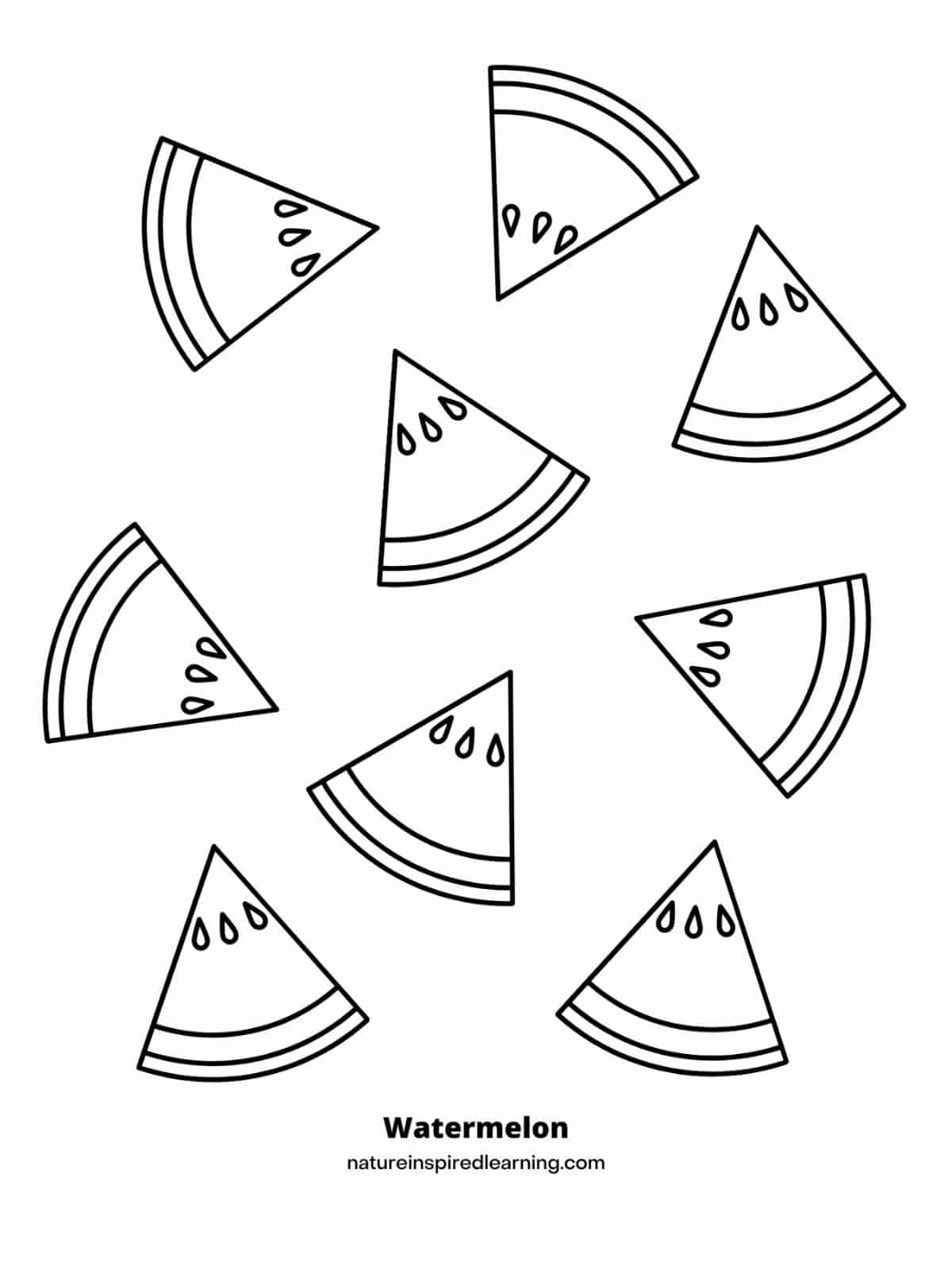 Watermelon coloring pages