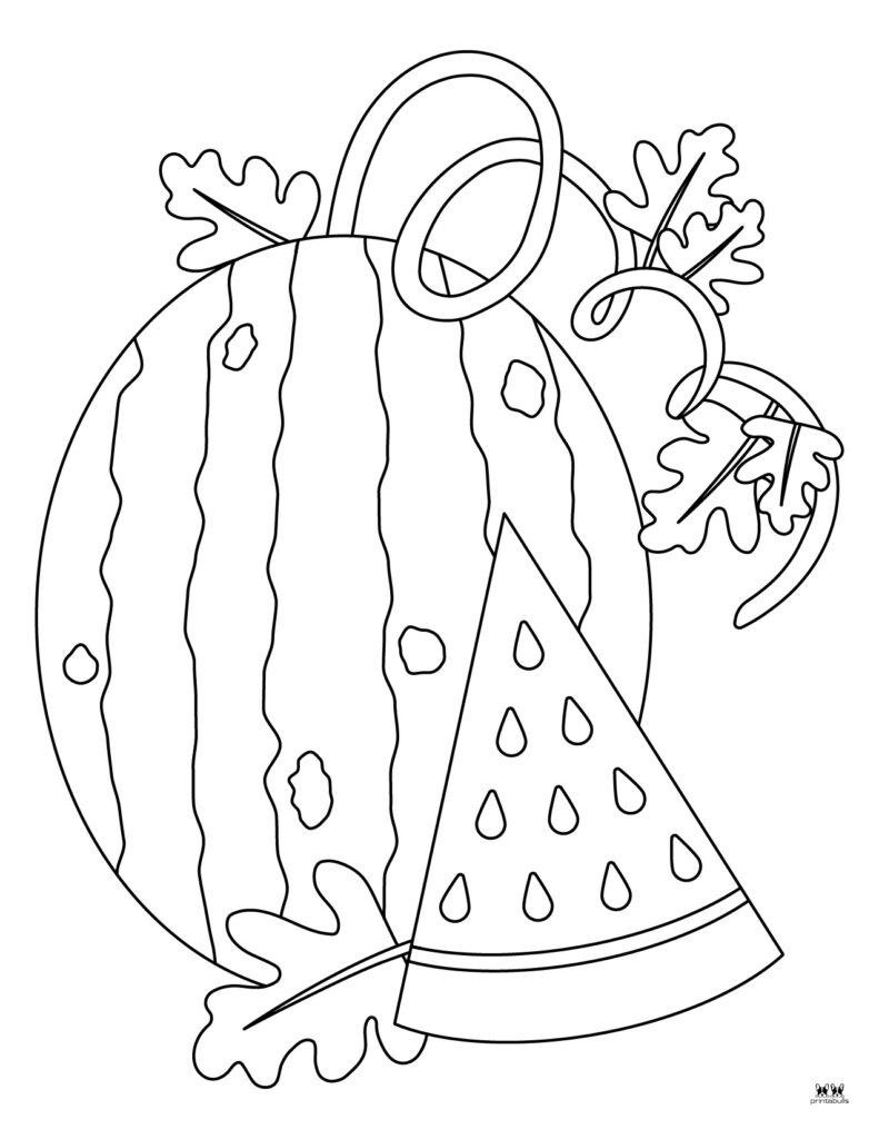 Watermelon coloring pages