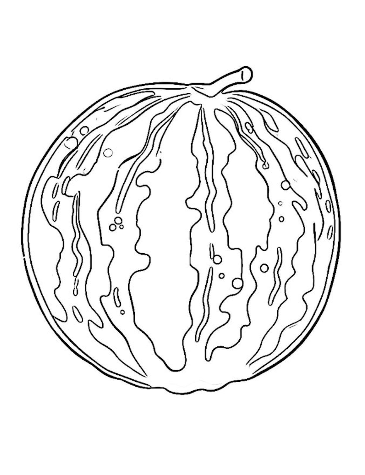 Incredible watermelon coloring pages