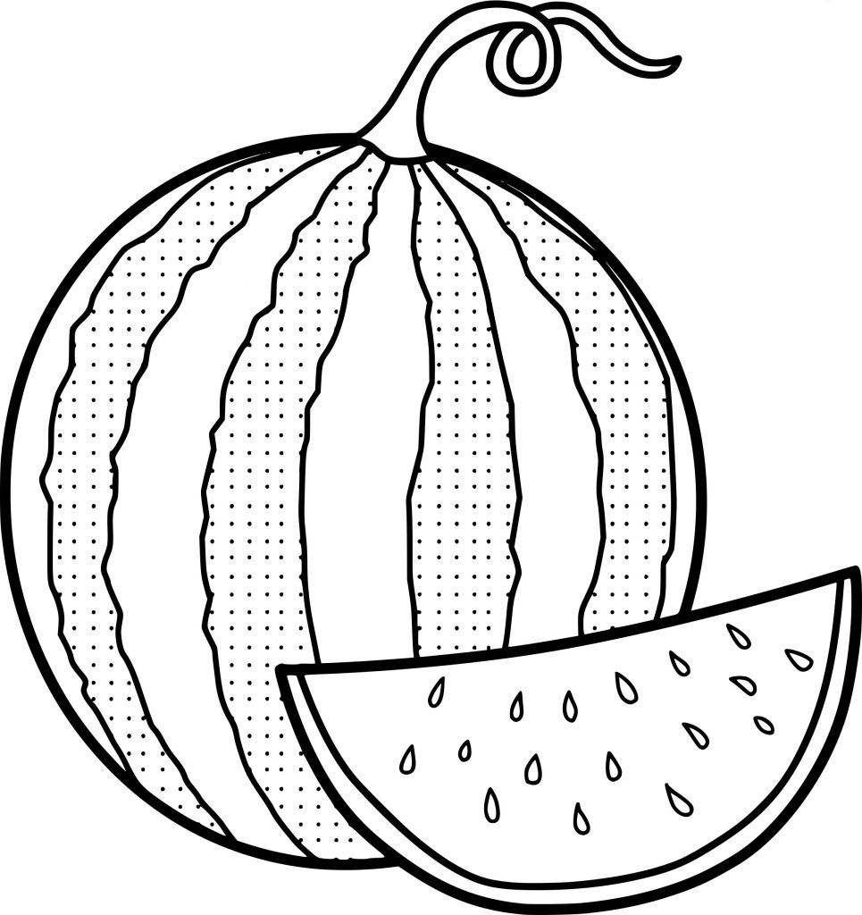 Watermelon coloring pages