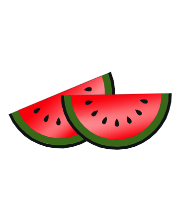 Watermelon coloring pages for kids to color and print