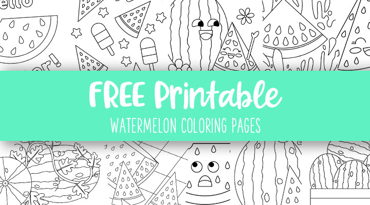 Watermelon coloring pages