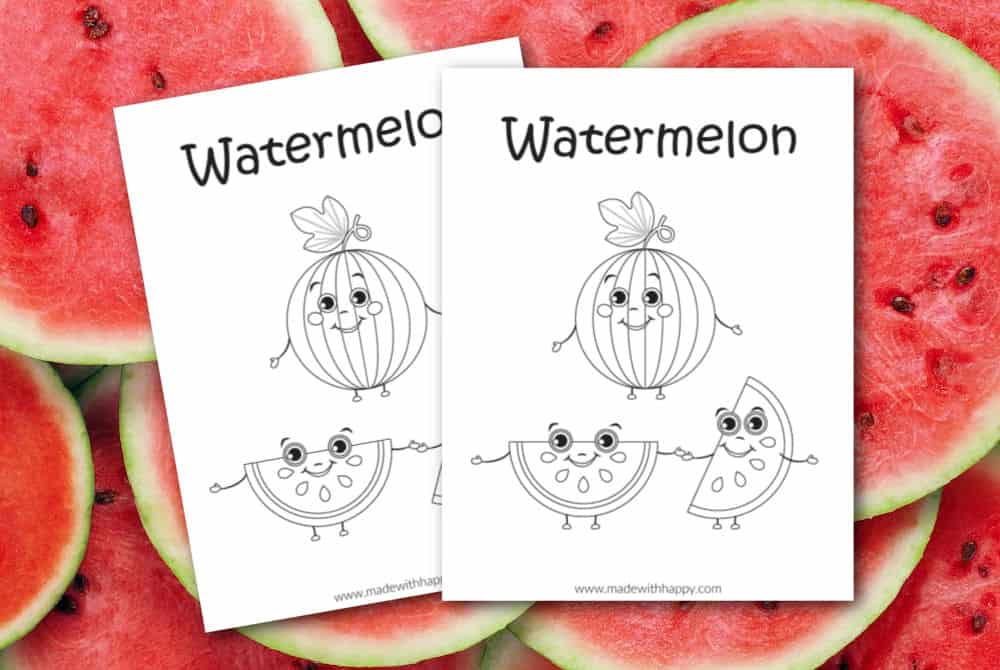 Free printable free printable watermelon coloring page