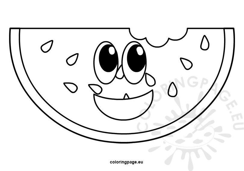 Watermelon fruit coloring page coloring page