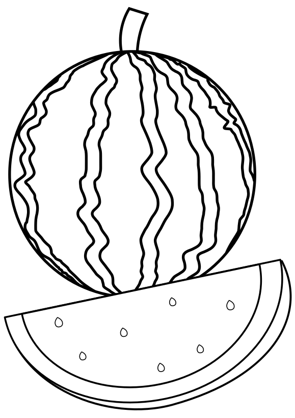 Watermelon coloring pages free printable nurie