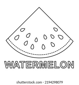 Black white triangle watermelon slice healthy stock vector royalty free