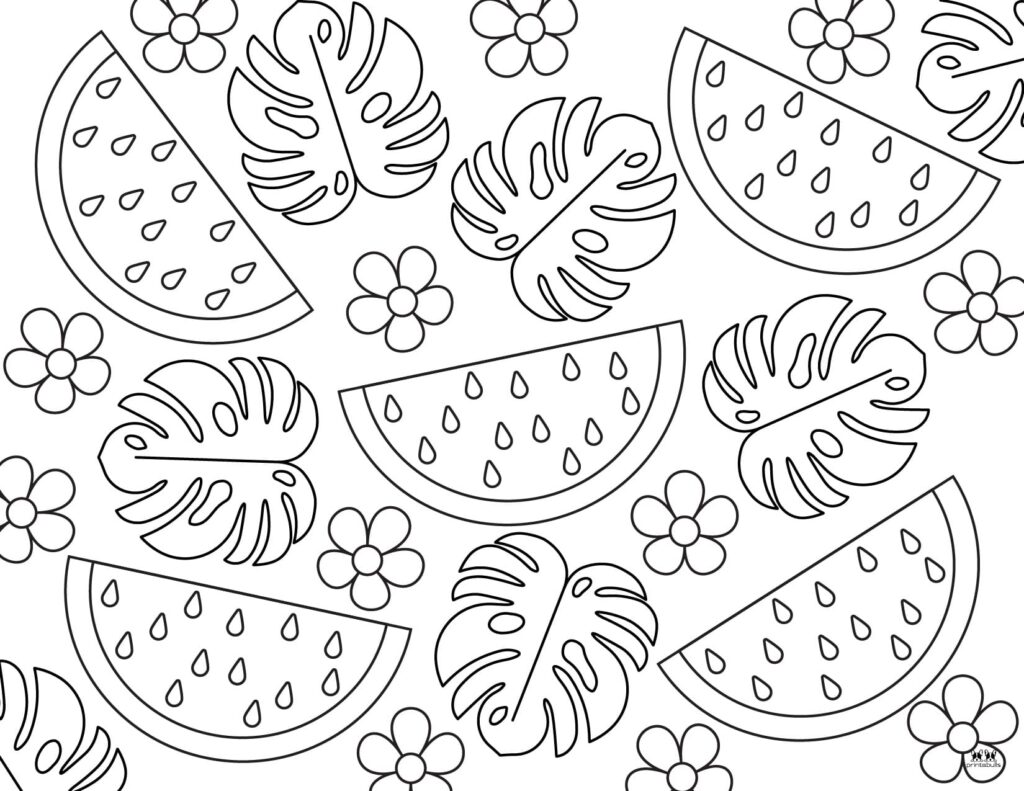 Watermelon coloring pages