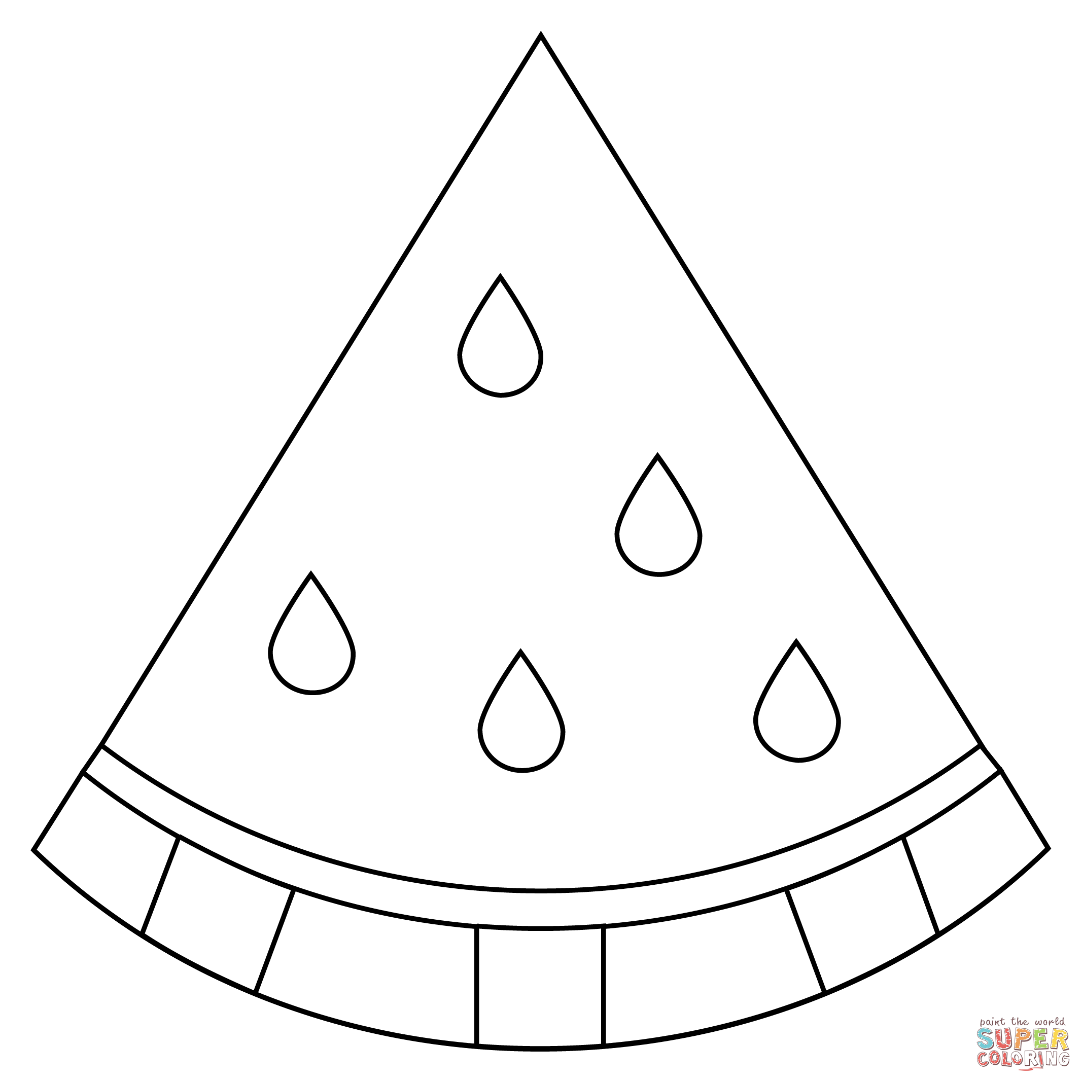 Watermelon coloring page free printable coloring pages