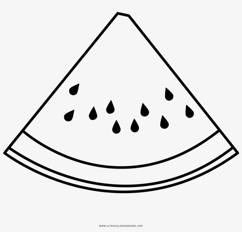 Watermelon slice coloring page