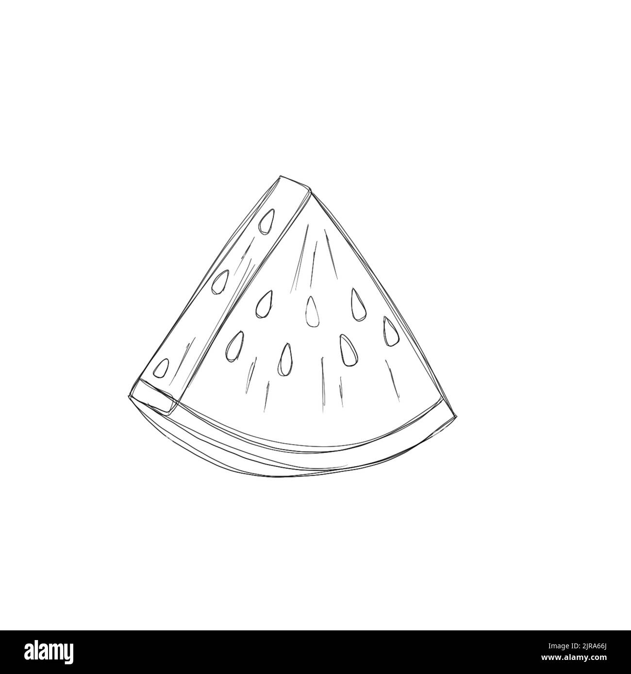 Watermelon illustration coloring book hi