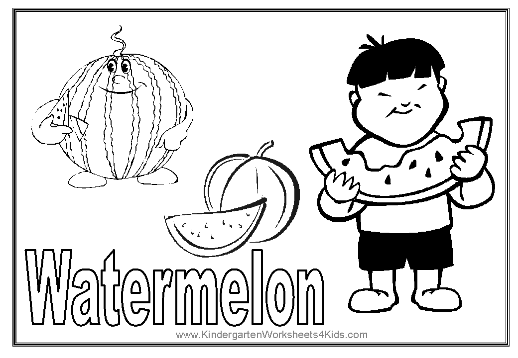 Fruit coloring pages