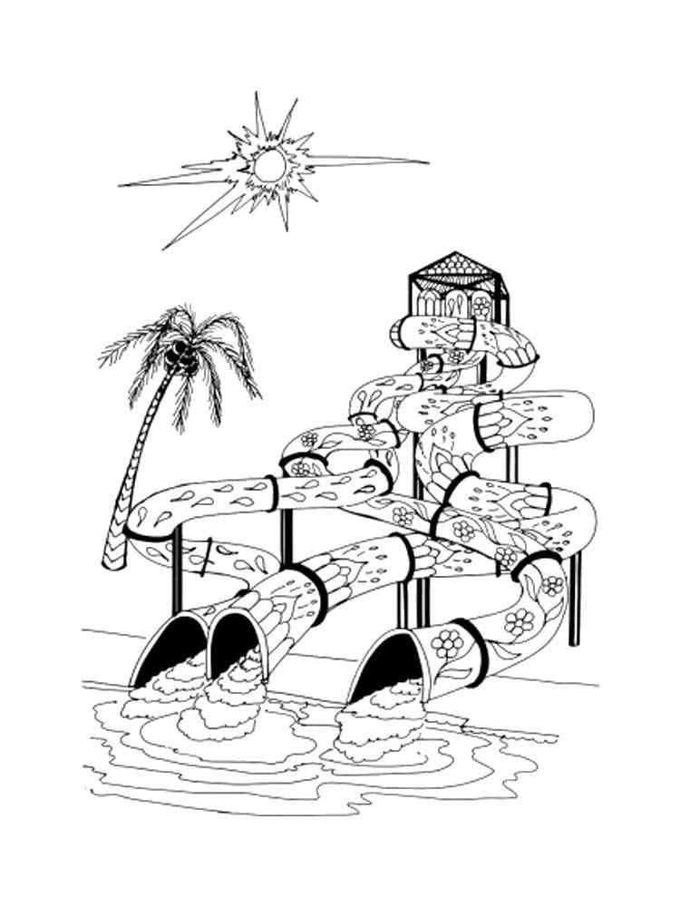 Water park coloring pages