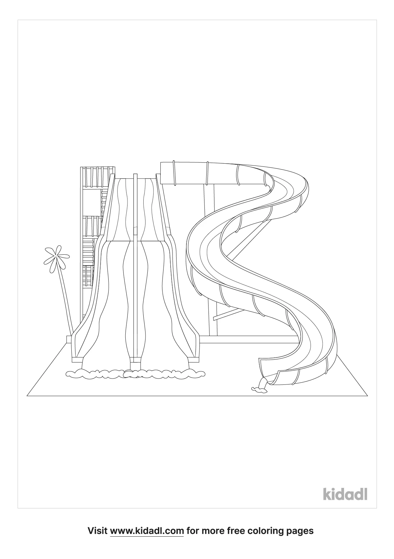 Free water park coloring page coloring page printables