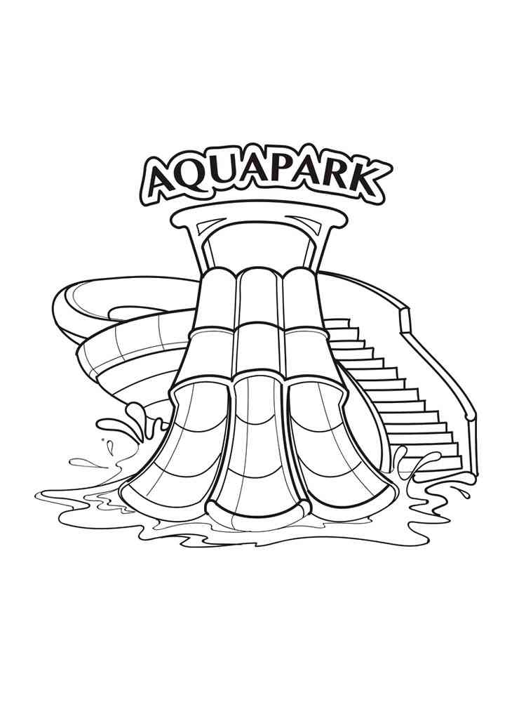 Water park coloring pages