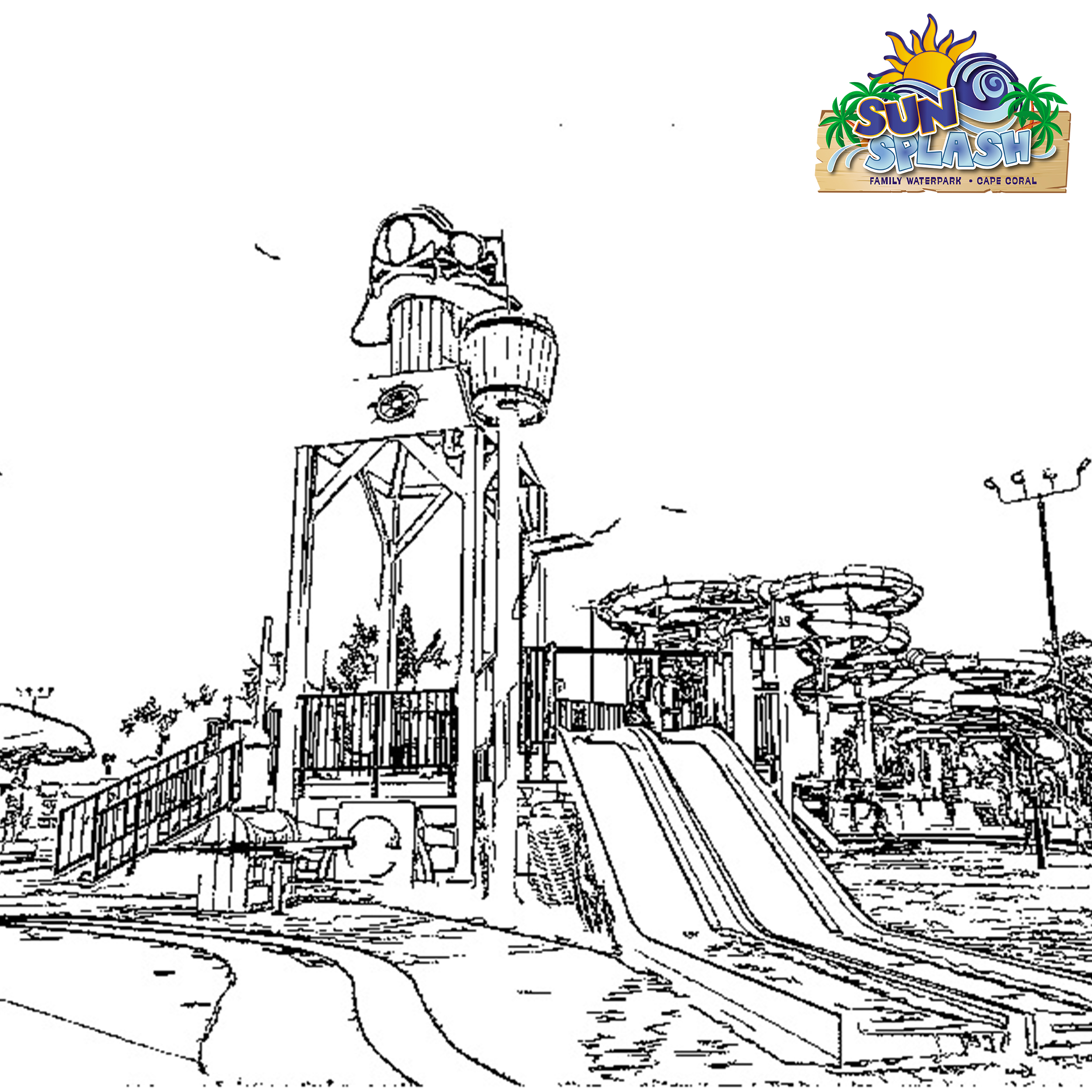 Sun splash waterpark on x arghhh what would your pirates cove look like print color share your creation with us by using sunsplashcc httpstcoywxznvtve x