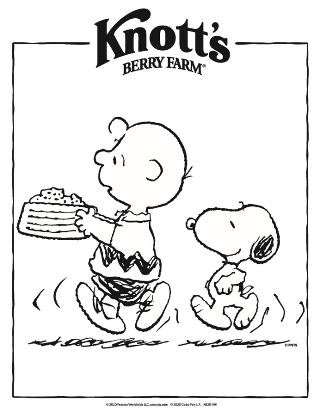 Knotts peanuts coloring pages