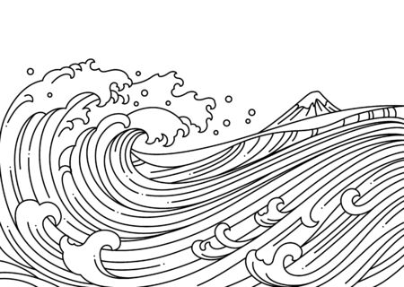 Free wave coloring page photos and vectors