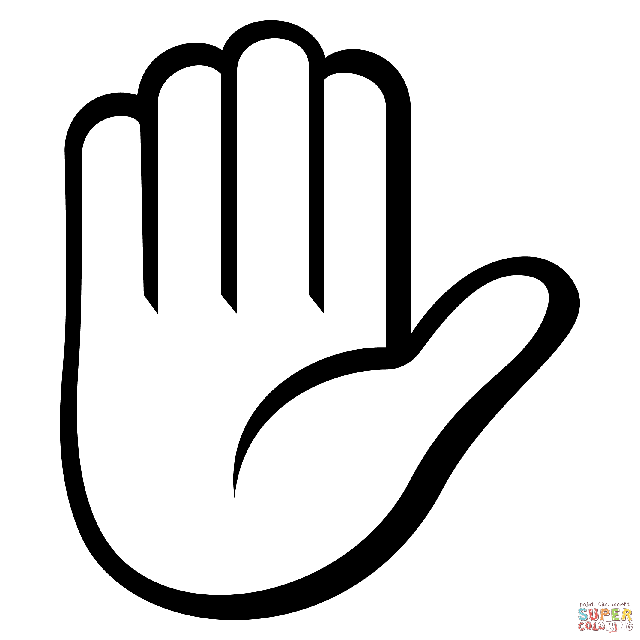 Raised hand emoji coloring page free printable coloring pages