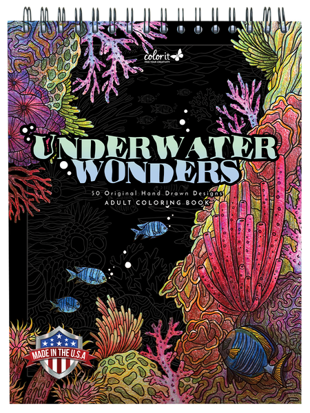 Underwater wonders adult coloring book