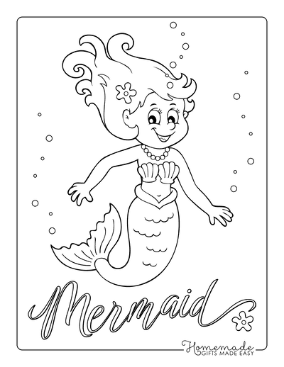 Free printable mermaid coloring pages