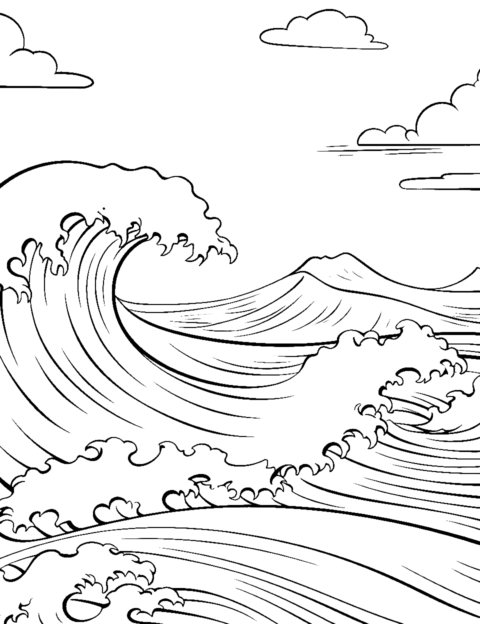 Beach coloring pages free printable sheets