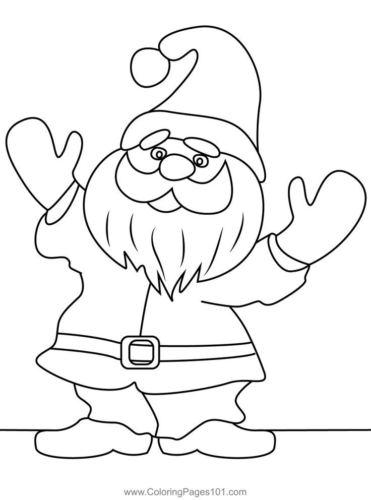 Santa waving hand coloring page coloring pages hand coloring coloring pages for kids