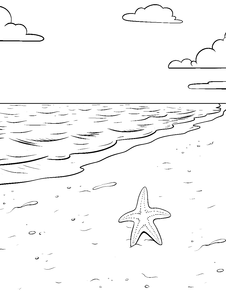 Beach coloring pages free printable sheets