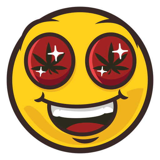 Weed emoji color stroke png svg design for t