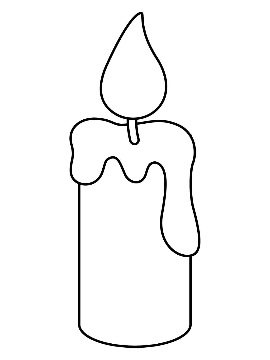 Drawing candle coloring page