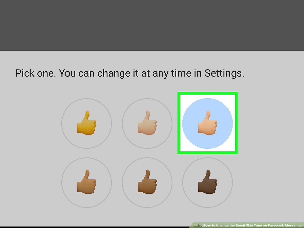 How to change the emoji skin tone on facebook messenger steps
