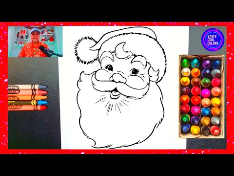 Coloring santa claus christas coloring page step