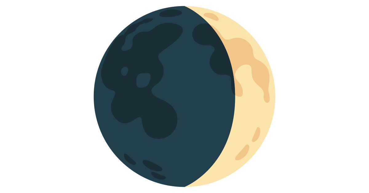 Ð waxing crescent moon emoji