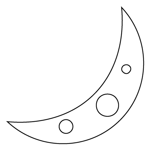 Crescent moon emoji coloring page free printable coloring pages