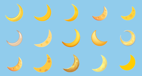 Ð crescent moon emoji
