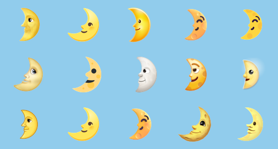 Ð first quarter moon face emoji