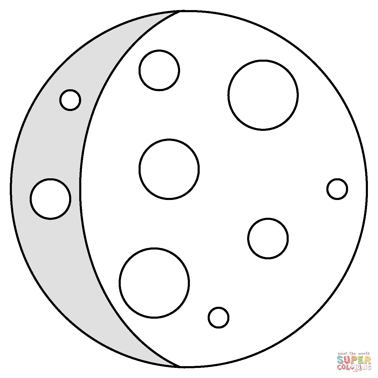 Waxing gibbous moon emoji coloring page free printable coloring pages