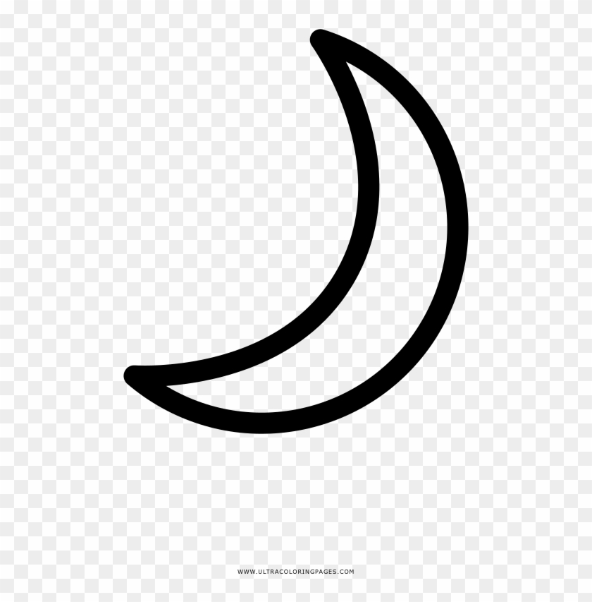 Waning crescent moon coloring page