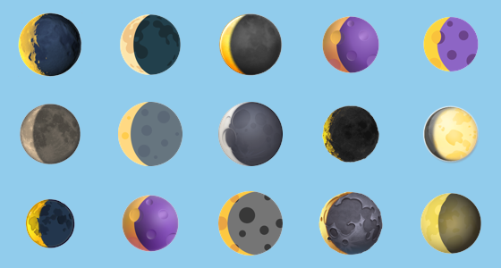 Ð waning crescent moon emoji