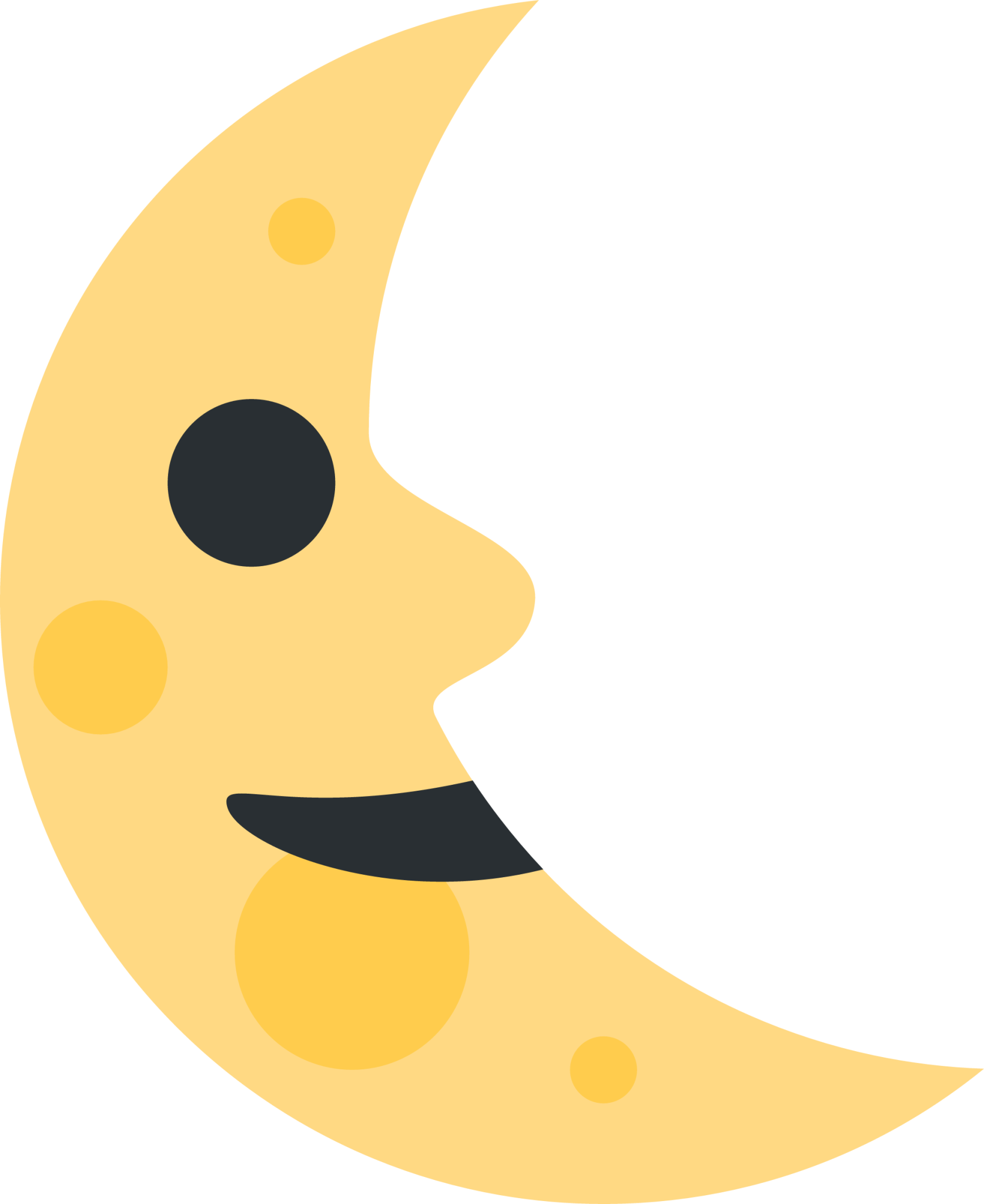 Last quarter moon with face emoji