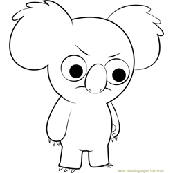 Nom nom coloring page for kids