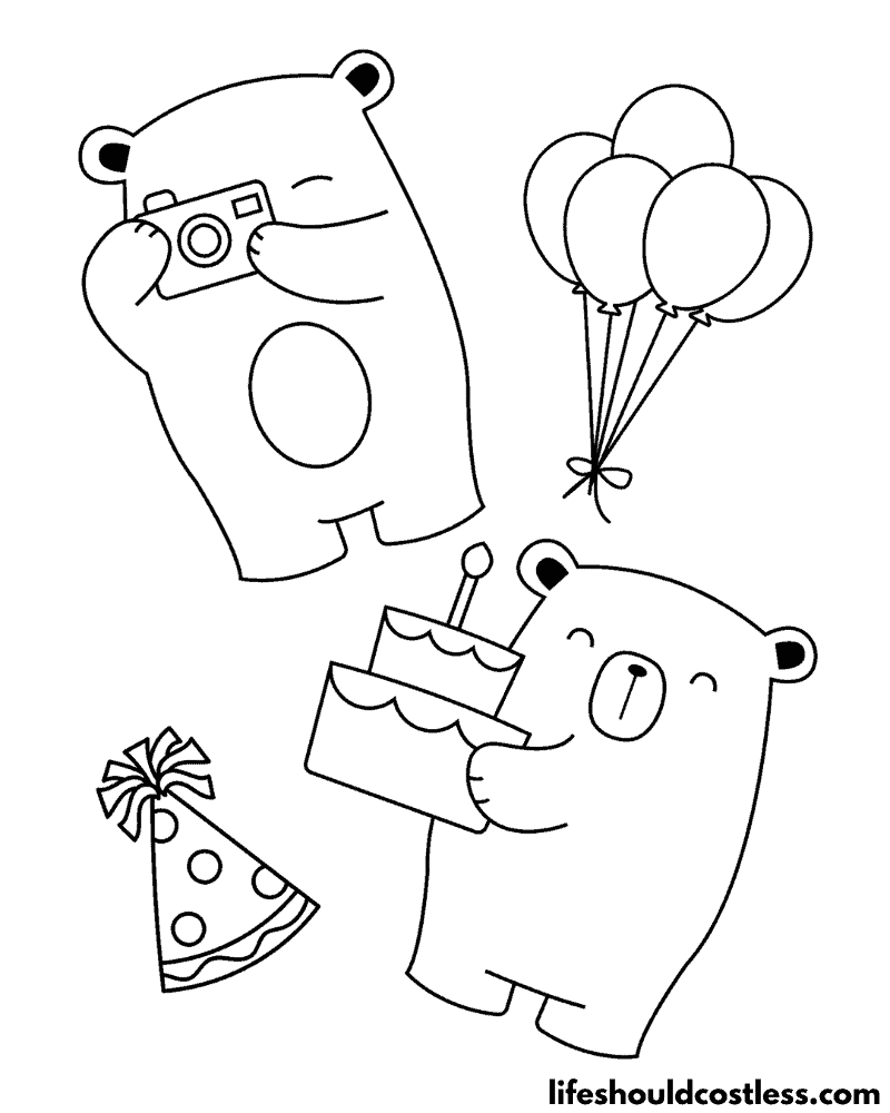 Bear coloring pages free printable pdf templates