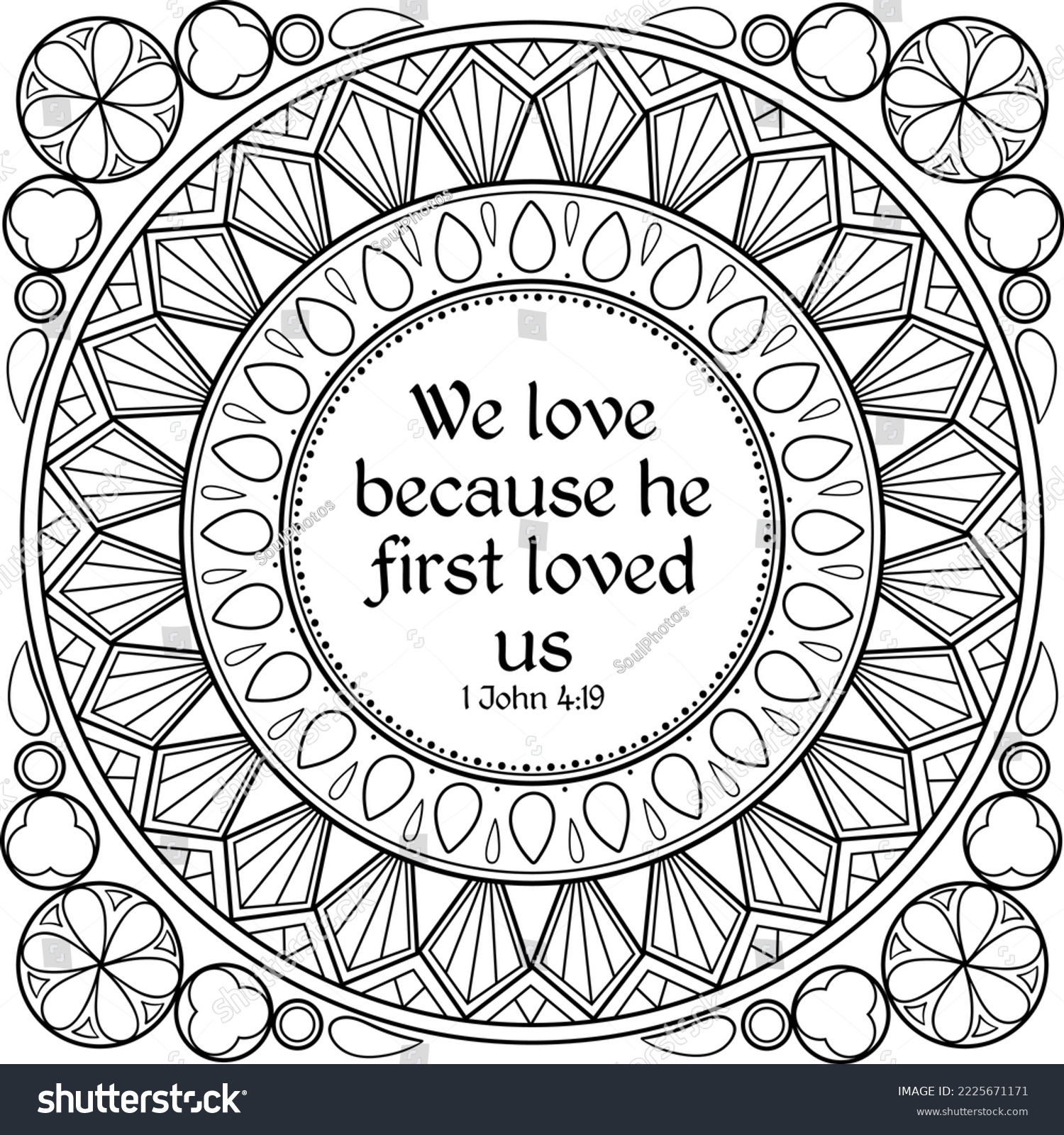 We love because he first loved stock vector royalty free