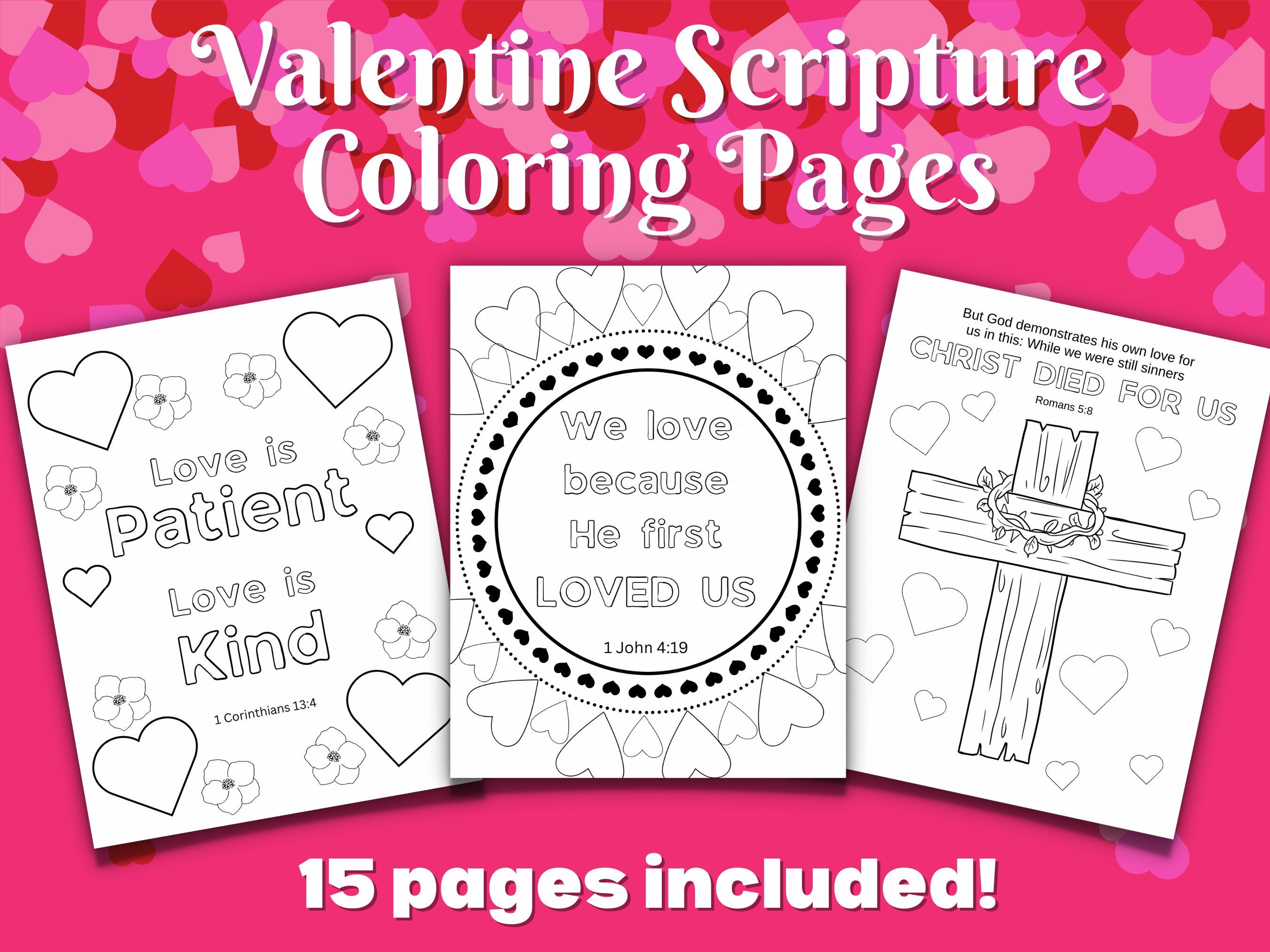 Valentines day scripture coloring pages kids adults valentines day coloring pages bible verse activity sunday school craft